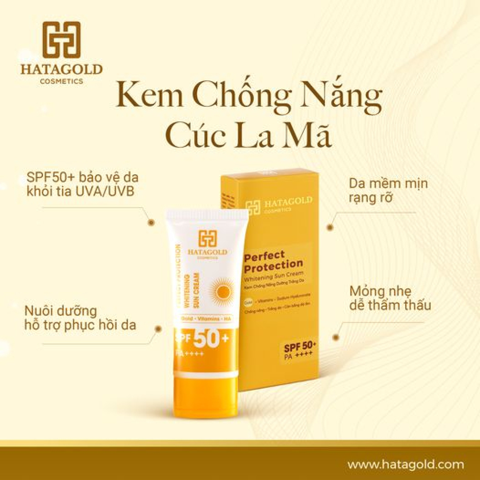 Kem Chống Nắng Hatagold Cosmetics