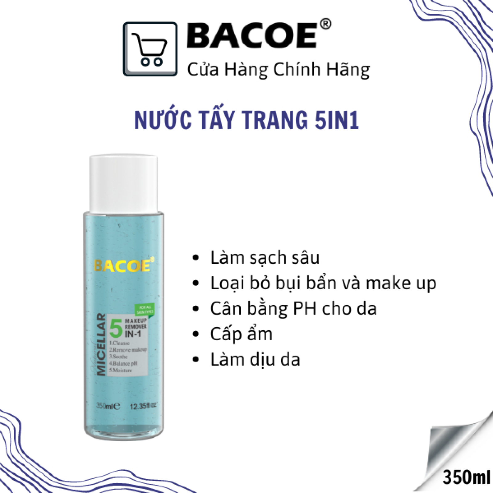 Nước tẩy trang BACOE 320ml