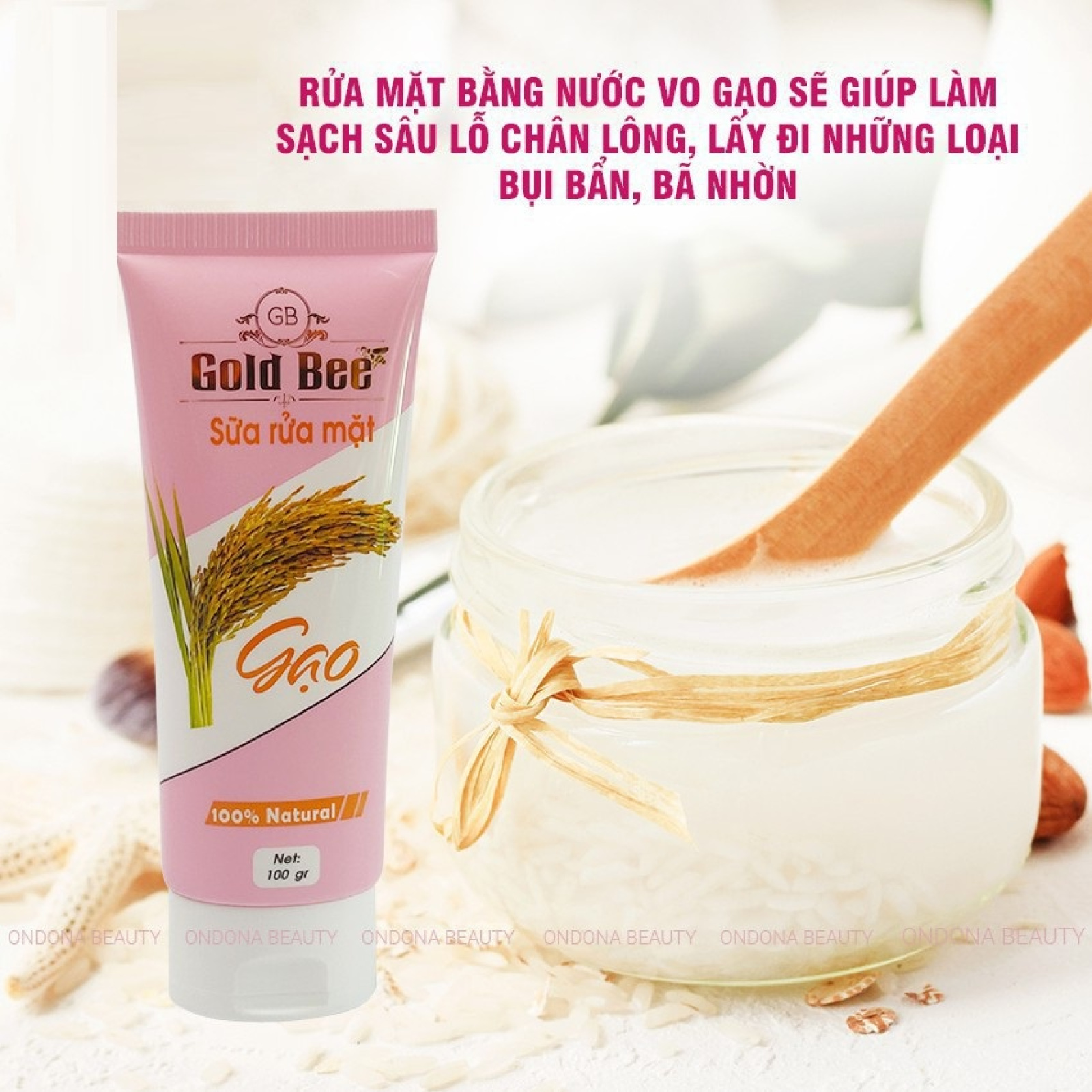 Sữa Rữa Mặt Gạo Gold Bee